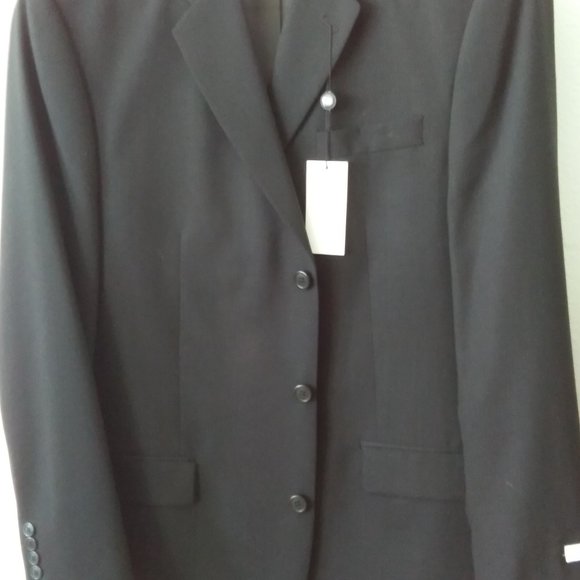 NWT Calvin Klein 3- Button 100% Wool Jacket Size 42L - Picture 3 of 16